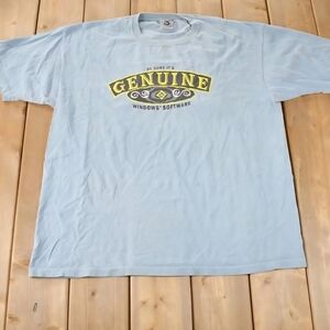Vintage 1990s Genuine Windows Software Graphic T Shirt